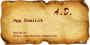 Agg Dominik névjegykártya
